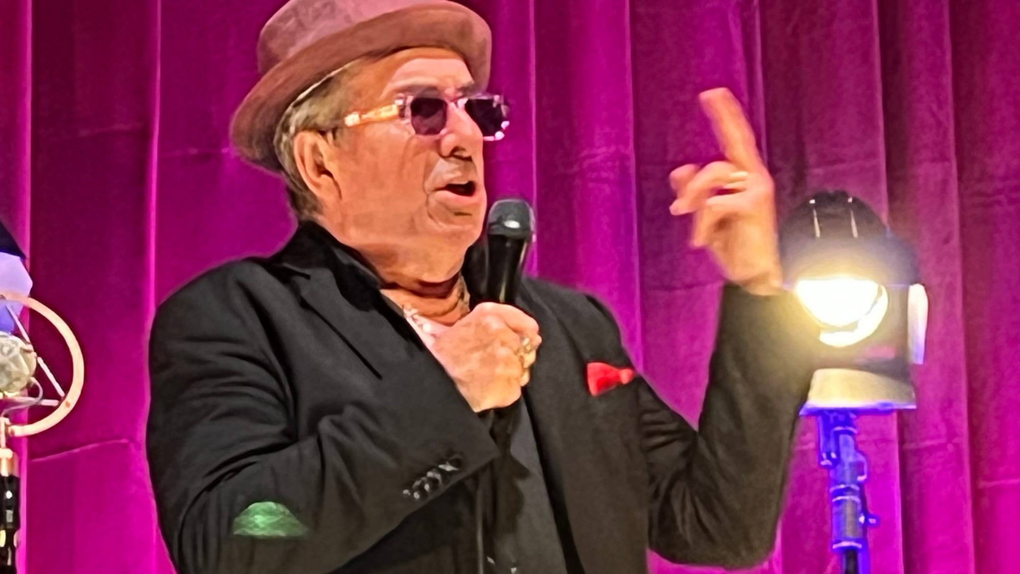 Elvis Costello at Vicar Street in Dublin, Ireland on 1 October 2024.