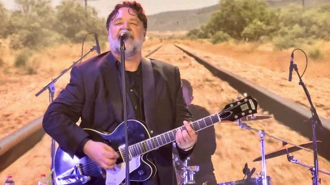 Russel Crowe at The Gaiety Theatre in Dublin, Ireland on 1 July 2024.