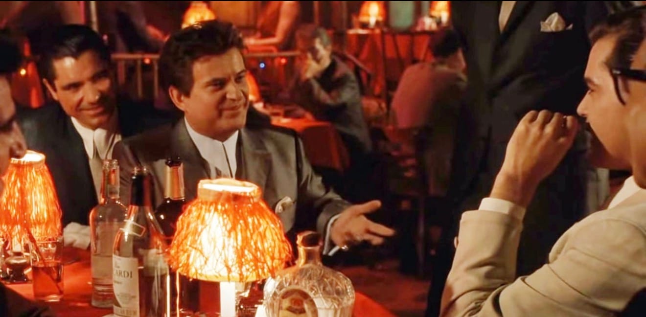 Ray Liotta and Joe Pesci in Goodfellas (Warner Bros., 1990).