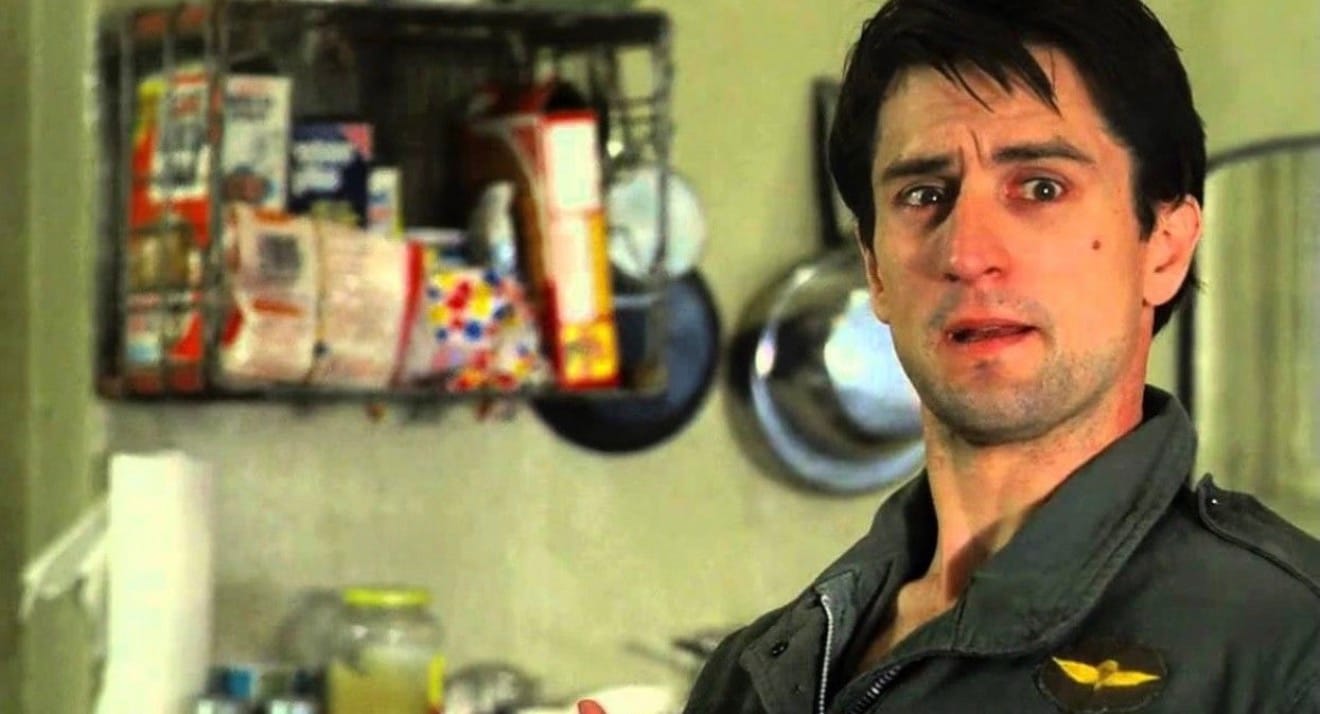 Robert De Niro in Taxi Driver (Columbia Pictures, 1976).