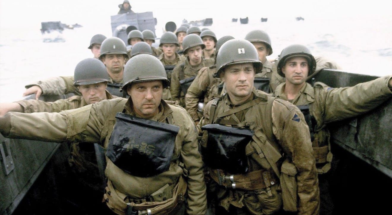Tom Hanks in Saving Private Ryan (DreamWorks Pictures, 1998).